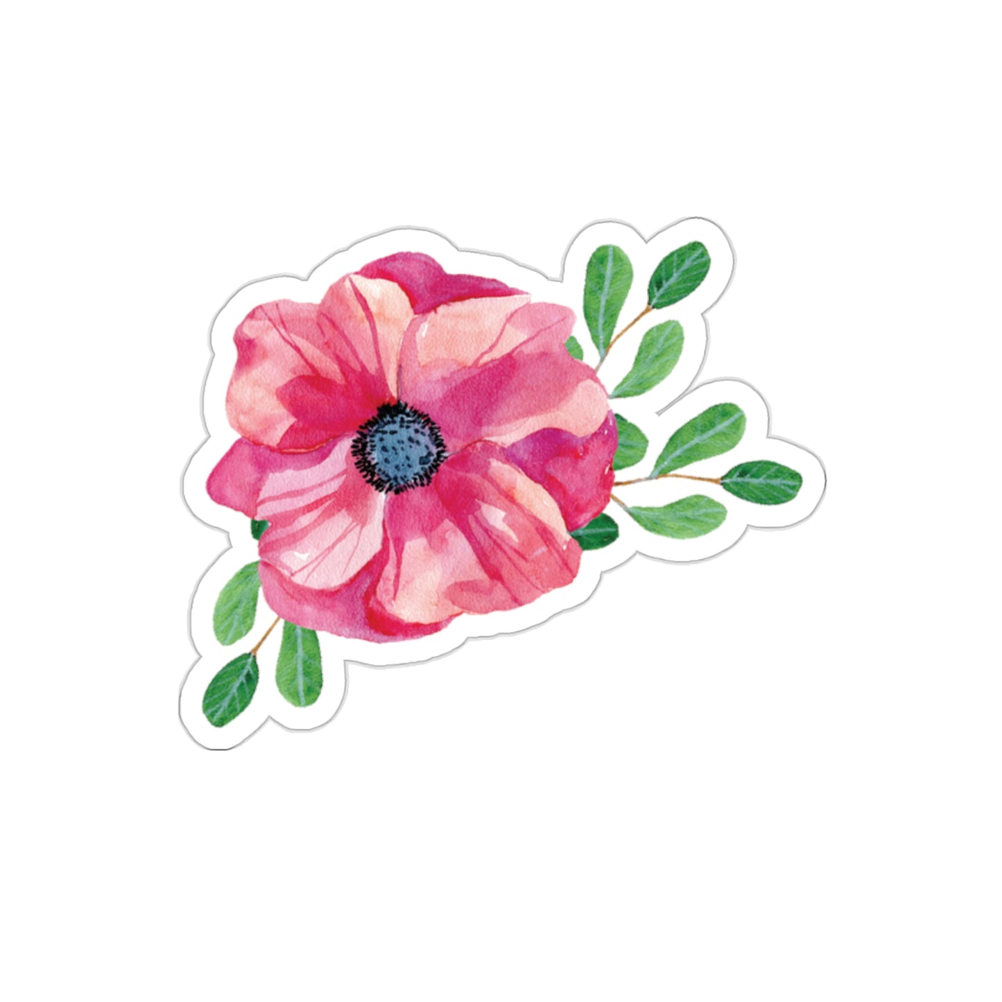 Watercolor Flower Die-Cut Sticker (outdoor)