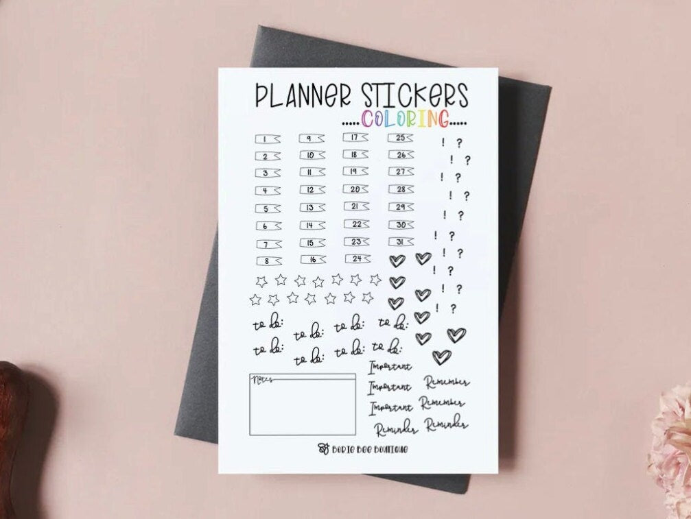 Doodle Planner Sticker Set Pack