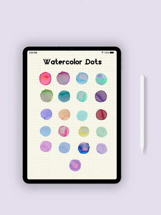 Watercolor Dots Digital Stickers for GoodNotes
