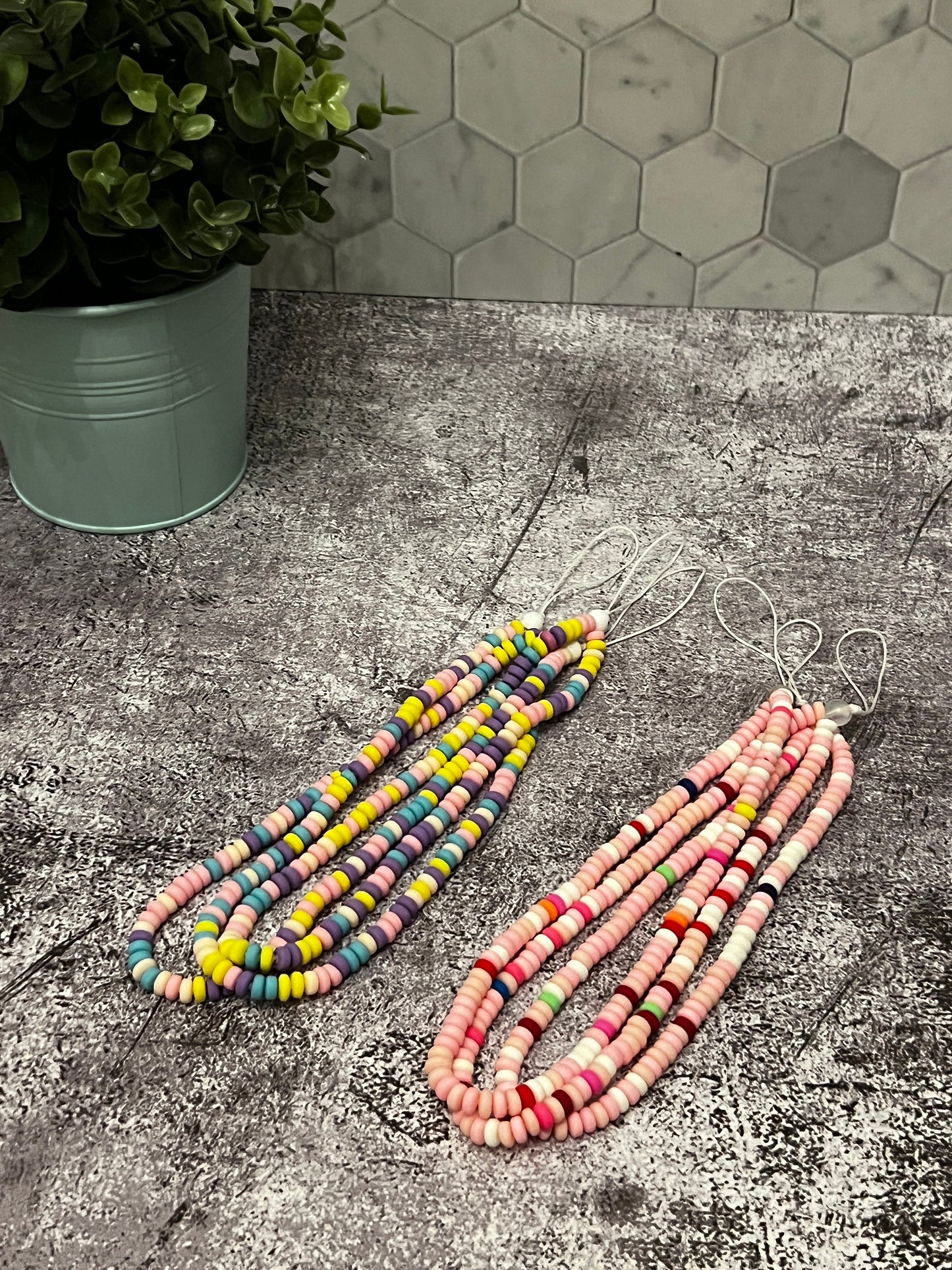 Candy Necklace Look Beaded Phone Bracelet
